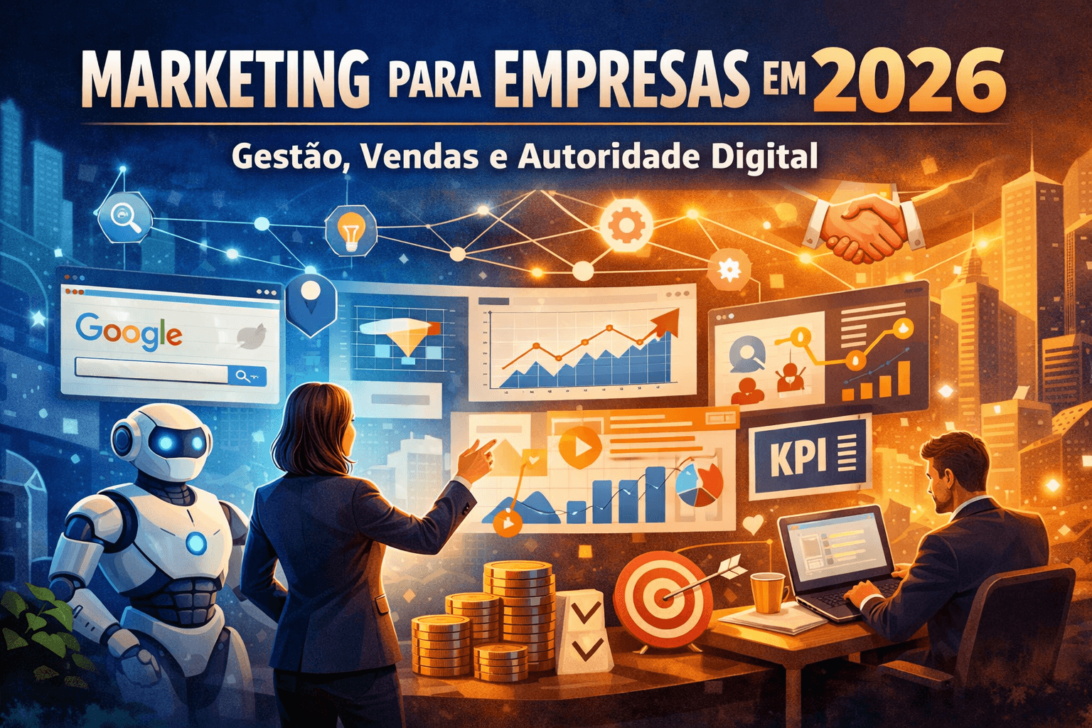 Marketing para Empresas em 2026: Como Integrar Gestão, Vendas e Autoridade Digital