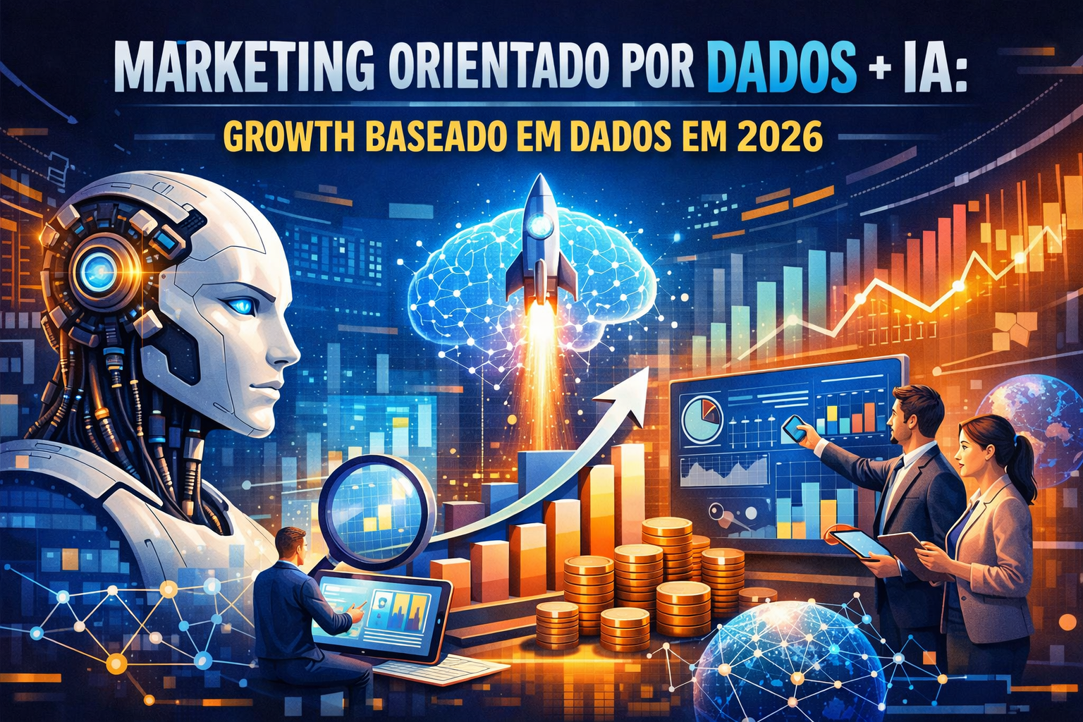 Marketing orientado por dados + IA: growth baseado em dados em 2026